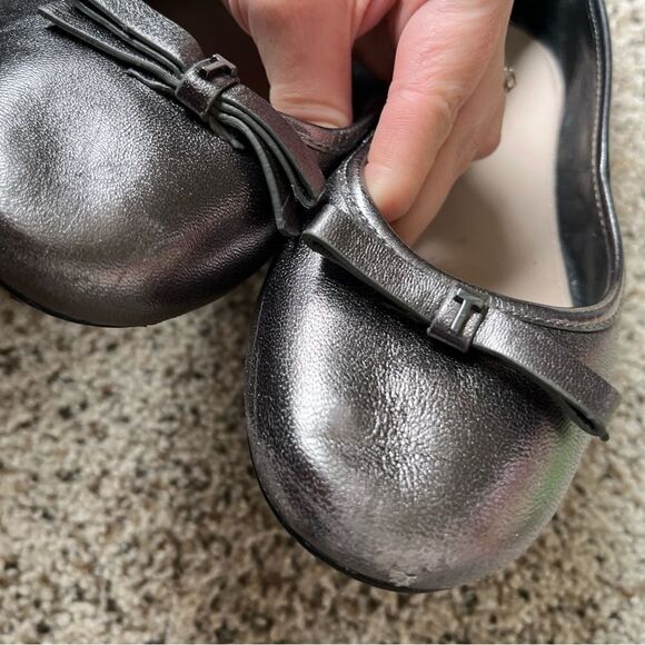 Women's  Ted Baker Metallic Ballet Flats - Picture 2 of 3